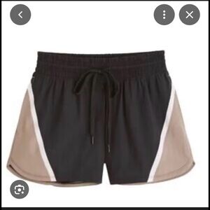 Abercrombie and Fitch Black and Tan Athletic Shorts